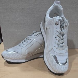 Michael Kors White and Silver Women's Sneakers